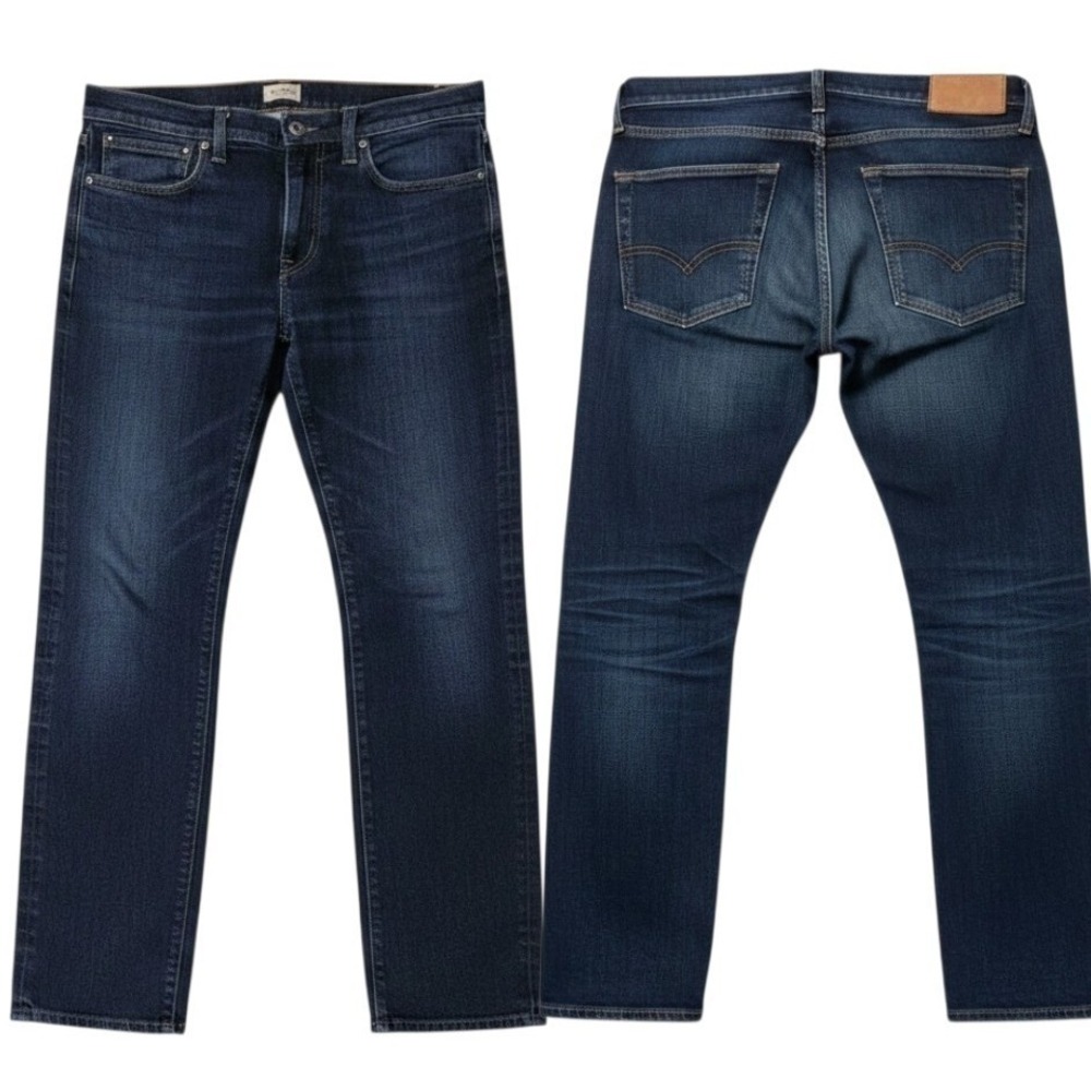 J Crew Mens Kurabo Japanese 484 Dark Wash Denim Jeans  Slim ‎ 34x28